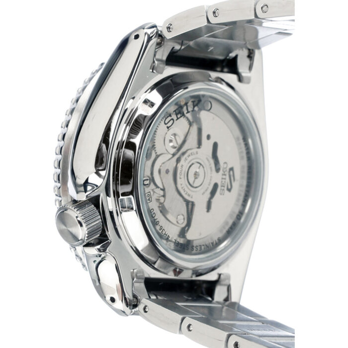 Seiko 5 Sports Automatic Analog Green Dial Silver Steel Strap Watch For Men - SRPD63K1 - Image 8